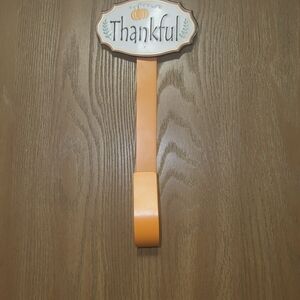 Thankful Wreath Hanger in Orange